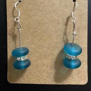 Recycled Sea Glass earrings